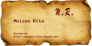 Moizes Rita névjegykártya